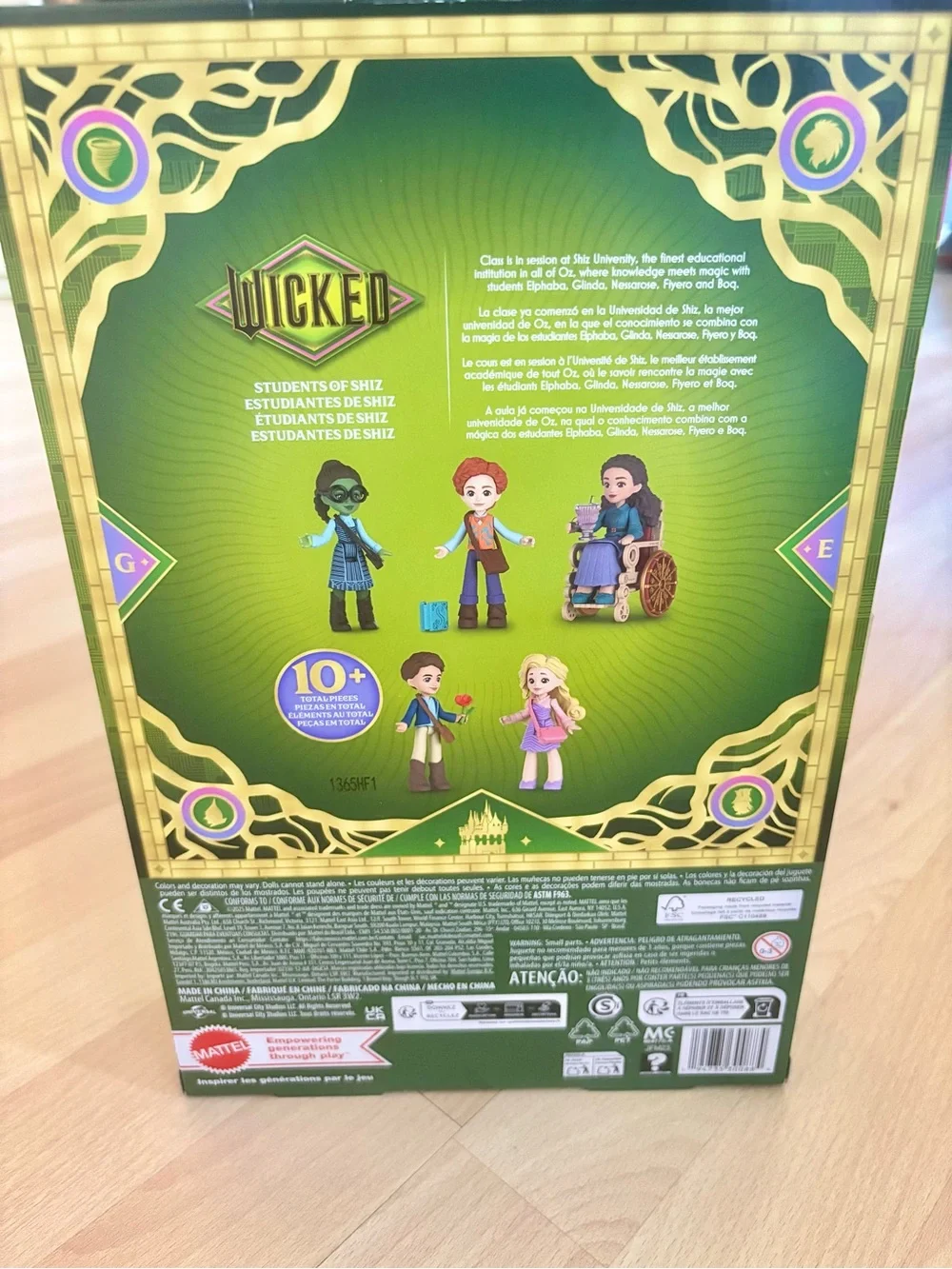 Wicked Students of Shiz 5 Doll Multipack Elphaba Glinda Nessarose Fiyero Boq